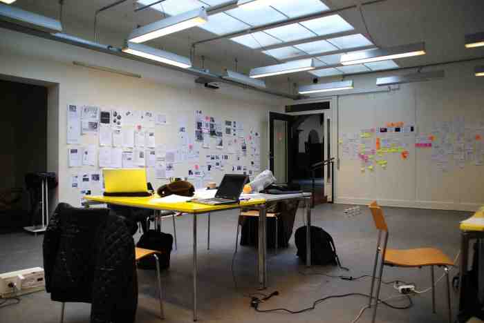 A work in progress - the sudio space while brainstorming